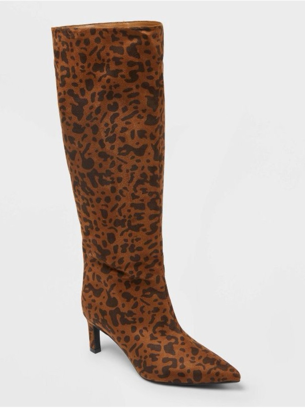 a new day Leopard-Print Over-the-Knee Boots in Brown